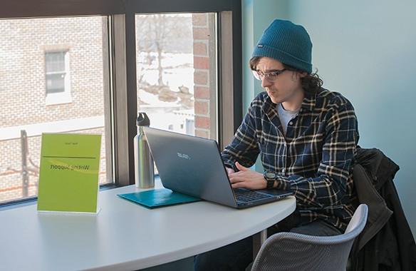 Student studying in the Student Academic Success Center